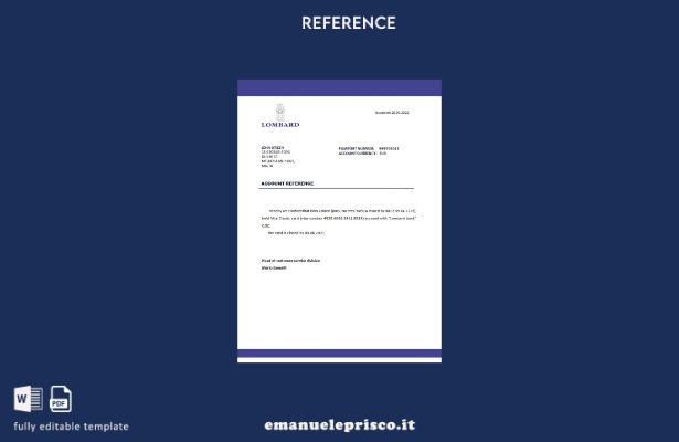modello di riferimento per la chiusura della Malta Lombard Bank in stile verific
